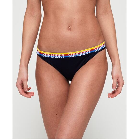 NEW SUPERDRY Sydney Bikini Bottom Navy sz 8 - Picture 1 of 5